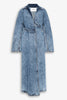Spiral denim trench