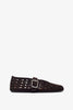 Vienne brown suede ballet flats