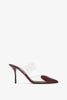 Le coeur 90 dark red mules