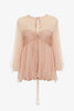 Gathered silk georgette top
