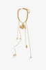 Shells scarf necklace in vintage gold