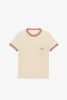 Blossom beige cotton logo t-shirt