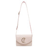 Loubi54 small beige leather crossbody bag