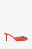 Hangisimu 70 coral satin mules