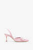Mayslibi 70 pink grosgrain slingbacks