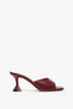 Lupita 70 dark red leather slippers