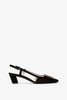 Belle Vivier black turtle sling backs