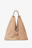 Bindle three beige suede bag