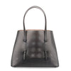 Black and white medium laser-cut bag