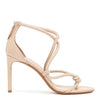 Nude soft leather studs sandals