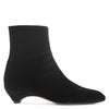 Black velvet pointed boots