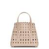 Mina 16 nude studded mini tote bag