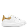White and gold classic sneakers