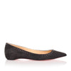 Anjalina grey suede studded flat