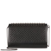 Paloma gunmetal spikes clutch