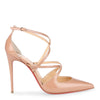 Crossfliketa 100 beige patent leather pumps