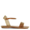 Cordorella spiked flat leather sandals