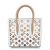 Paloma S Mini white leather tote bag