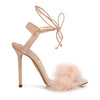 Light pink 100 feather sandals