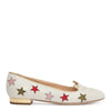 White 15 star kitty flats