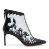 Black 75 embroided PVC boots