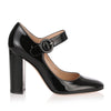 Lorraine black patent pump