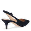 Anna navy suede sling-back pumps