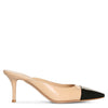 Lucy mule two-tone patent pumps
