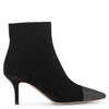 Crystal velvet ankle boots