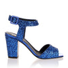 Electric blue glitter sandal