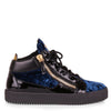 Kriss blue velvet sneaker