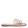 Michela metallic crystal flat sandals