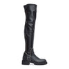 Black leather boots