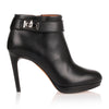 Black shark-lock ankle boot