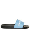Sky blue rubber slide sandals