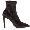 Louella 100 black crushed velvet stretch boot