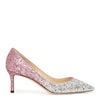Romy 60 silver pink glitter pumps