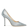 Shaded fine glitter fabric pumps