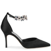 Esfirapi 90 black satin crystal pump