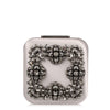 Hangi silver crystal silk clutch