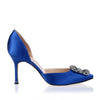 Hangisido royal blue satin d'orsay pump