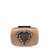 Kana champagne satin clutch