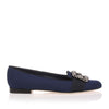 Marria navy embellished slipper