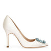Hangisi Bridal 105 ivory satin pumps