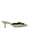 Maysalebi gold and black mule pumps