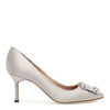 Hangisi 70 silver grey satin pump