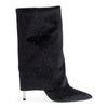 Babette 100 dark blue glitter velvet boots