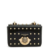 Black leather box bag