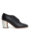 Curved heel 70 black pumps