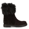 Vasto black suede and fur boot